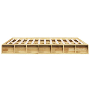 Πλαίσιο κρεβατιού χωρίς στρώμα 150x200 cm μασίφ ξύλο δρυς