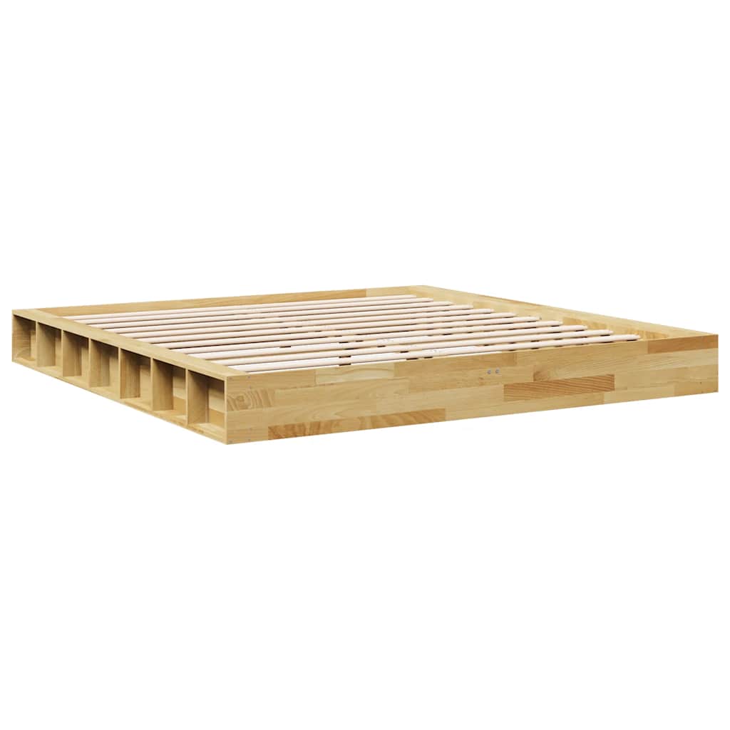 Πλαίσιο κρεβατιού χωρίς στρώμα 180x200 cm μασίφ ξύλο δρυς