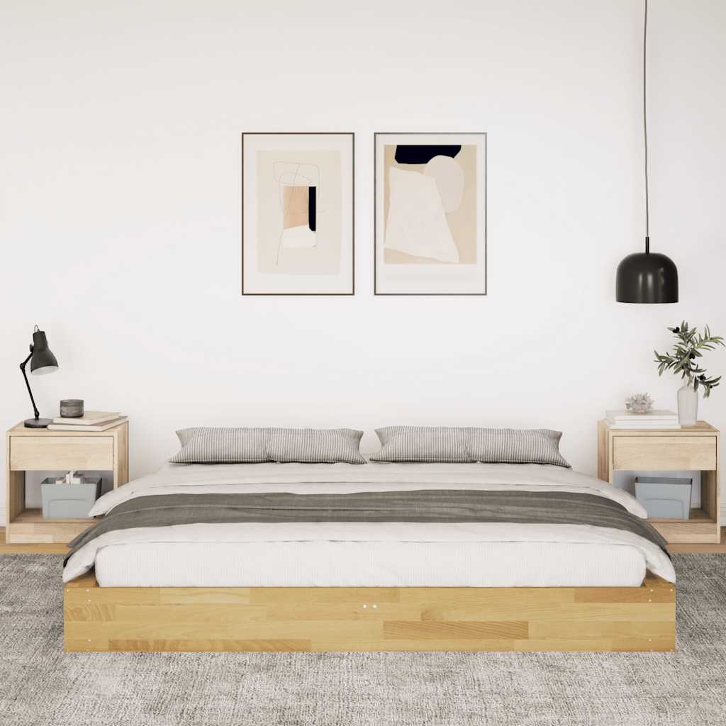 Πλαίσιο κρεβατιού χωρίς στρώμα 180x200 cm μασίφ ξύλο δρυς