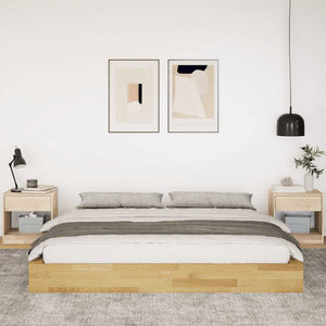 Πλαίσιο κρεβατιού χωρίς στρώμα 180x200 cm μασίφ ξύλο δρυς