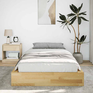 Πλαίσιο κρεβατιού χωρίς στρώμα 90x190 cm μασίφ ξύλο δρυς