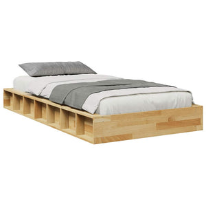 Πλαίσιο κρεβατιού χωρίς στρώμα 90x190 cm μασίφ ξύλο δρυς