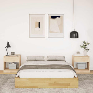 Πλαίσιο κρεβατιού χωρίς στρώμα 120x190 cm μασίφ ξύλο δρυς