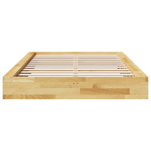 Πλαίσιο κρεβατιού χωρίς στρώμα 120x190 cm μασίφ ξύλο δρυς