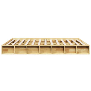 Πλαίσιο κρεβατιού χωρίς στρώμα 135x190 cm μασίφ ξύλο δρυς