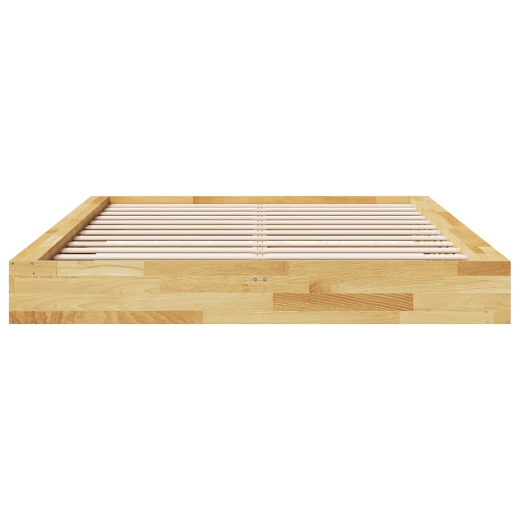 Πλαίσιο κρεβατιού  χωρίς στρώμα 140x190 cm μασίφ ξύλο δρυς