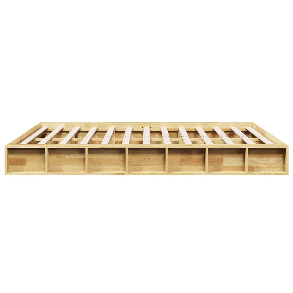 Πλαίσιο κρεβατιού  χωρίς στρώμα 140x190 cm μασίφ ξύλο δρυς
