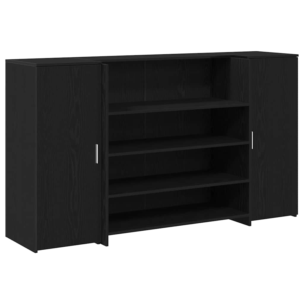 Γραφείο Υποδοχής Μαύρη Δρυς 180x50x103,5 εκ. από Τεχνητό Ξύλο