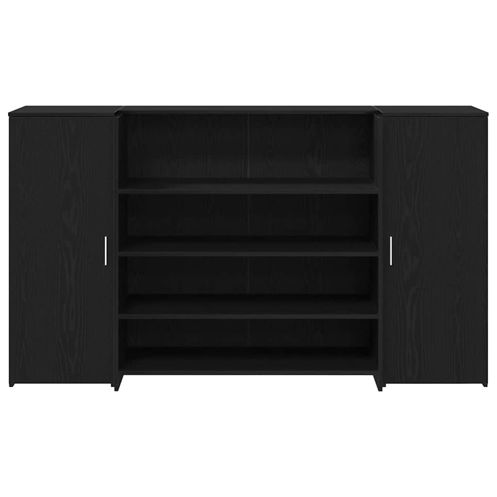 Γραφείο Υποδοχής Μαύρη Δρυς 180x50x103,5 εκ. από Τεχνητό Ξύλο