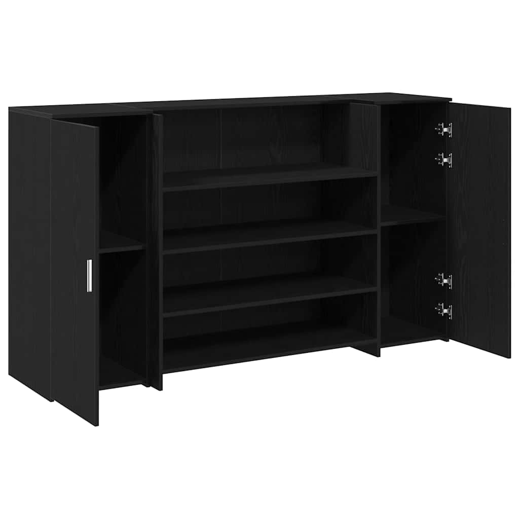 Γραφείο Υποδοχής Μαύρη Δρυς 180x50x103,5 εκ. από Τεχνητό Ξύλο