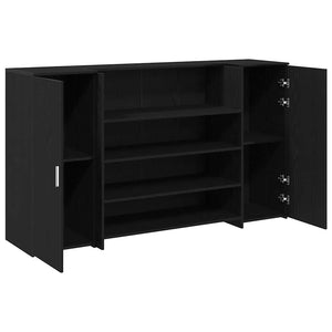 Γραφείο Υποδοχής Μαύρη Δρυς 180x50x103,5 εκ. από Τεχνητό Ξύλο