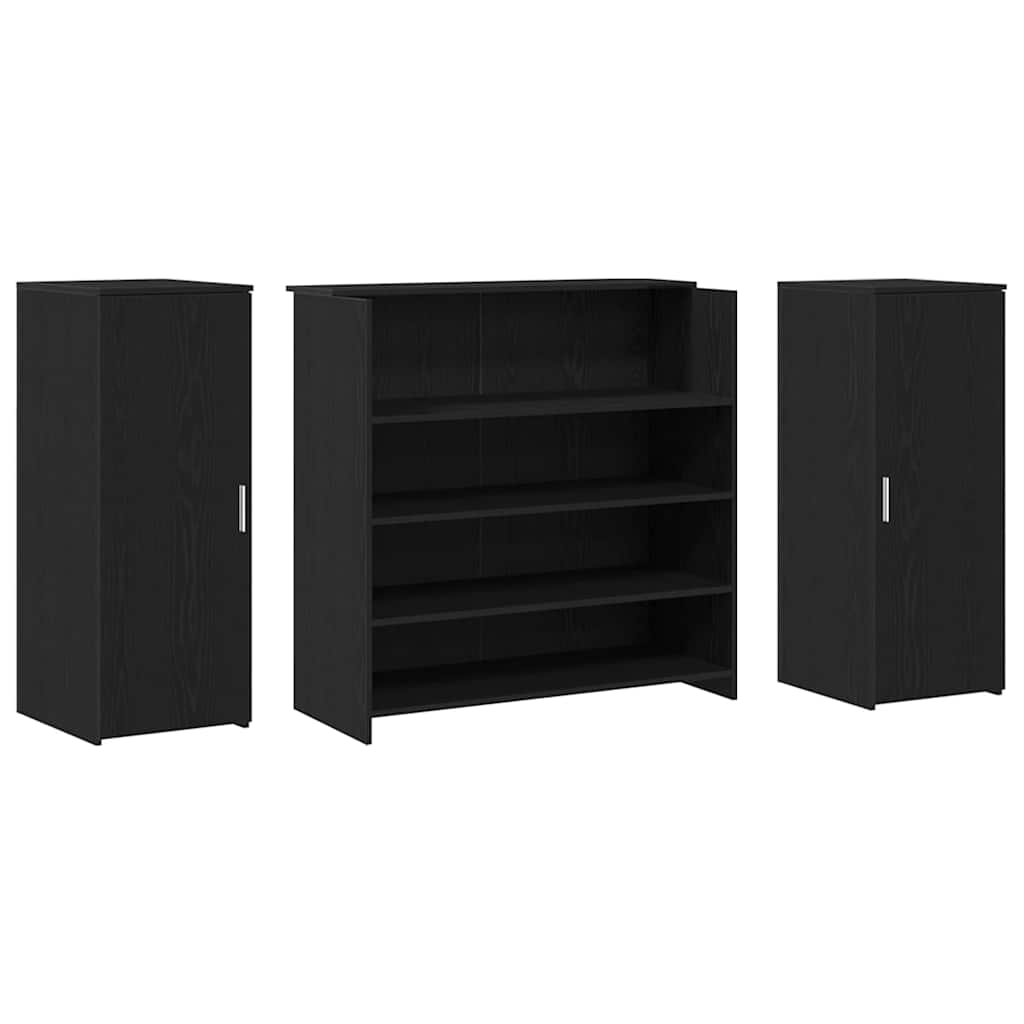 Γραφείο Υποδοχής Μαύρη Δρυς 180x50x103,5 εκ. από Τεχνητό Ξύλο