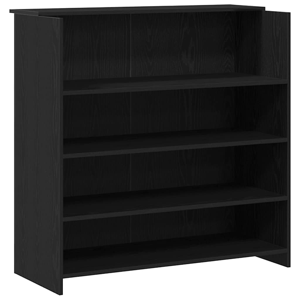 Γραφείο Υποδοχής Μαύρη Δρυς 180x50x103,5 εκ. από Τεχνητό Ξύλο