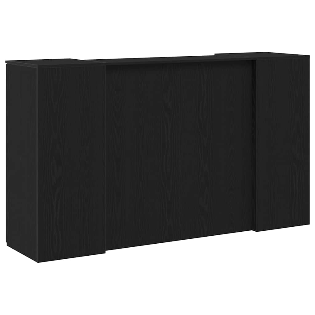 Γραφείο Υποδοχής Μαύρη Δρυς 180x50x103,5 εκ. από Τεχνητό Ξύλο