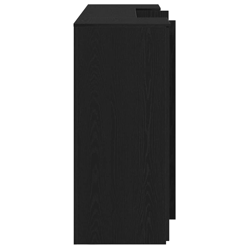 Γραφείο Υποδοχής Μαύρη Δρυς 200x50x103,5 εκ. από Τεχνητό Ξύλο