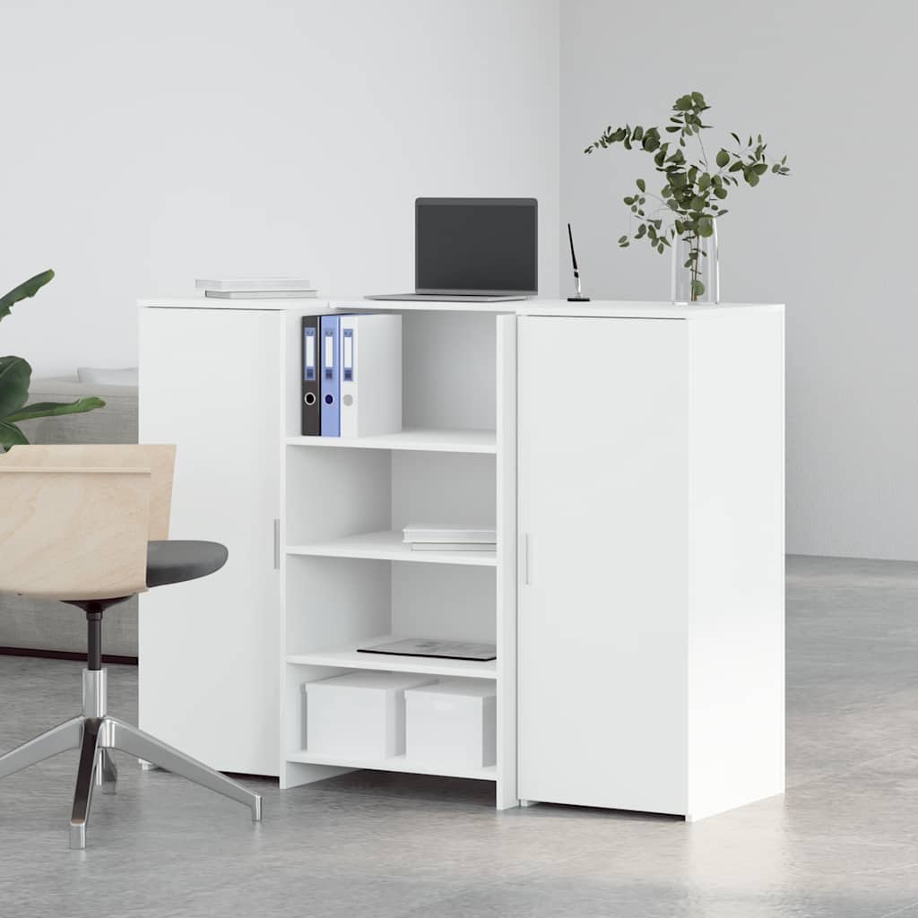 Γραφείο υποδοχής  Λευκό 135x50x103,5 cm Κατασκευασμένο ξύλο