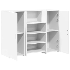 Γραφείο υποδοχής  Λευκό 135x50x103,5 cm Κατασκευασμένο ξύλο