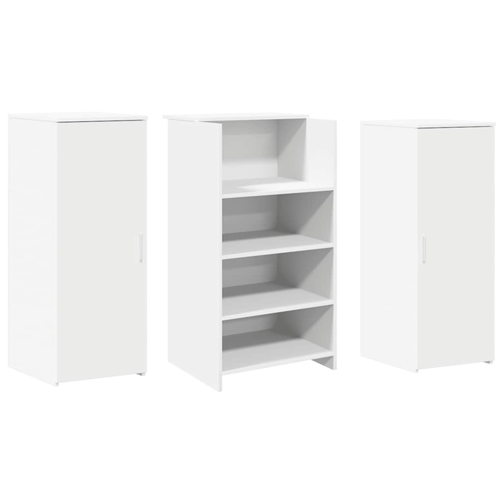 Γραφείο υποδοχής  Λευκό 135x50x103,5 cm Κατασκευασμένο ξύλο