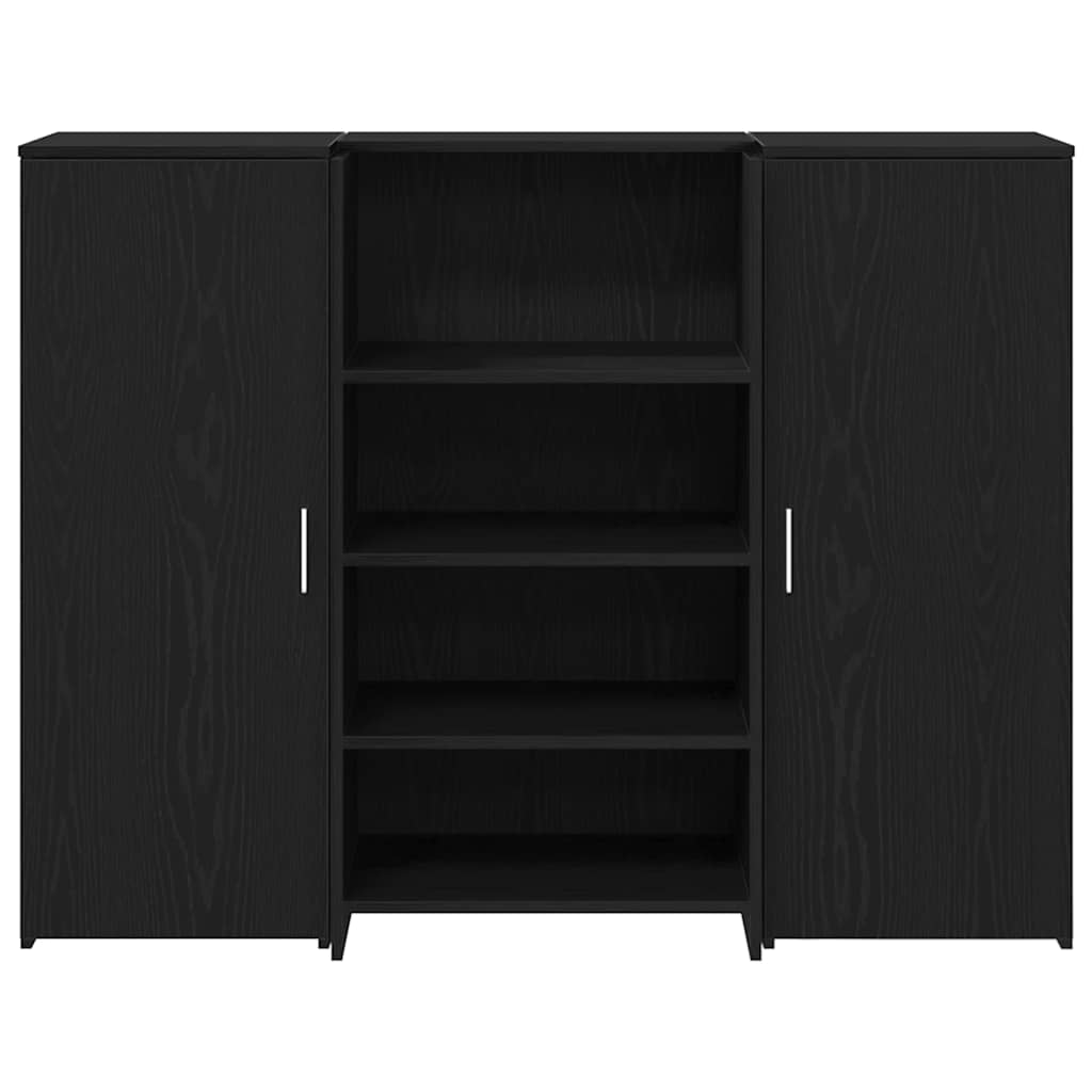 Γραφείο υποδοχής Μαύρο Δρυς 135x50x103,5 εκ. Επεξεργασμένο Ξύλο