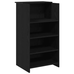 Γραφείο υποδοχής Μαύρο Δρυς 135x50x103,5 εκ. Επεξεργασμένο Ξύλο