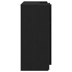 Γραφείο υποδοχής Μαύρο Δρυς 135x50x103,5 εκ. Επεξεργασμένο Ξύλο