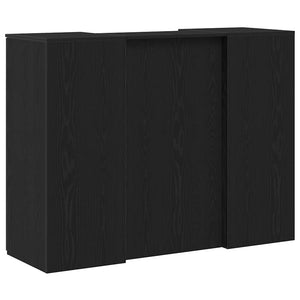 Γραφείο υποδοχής Μαύρο Δρυς 135x50x103,5 εκ. Επεξεργασμένο Ξύλο