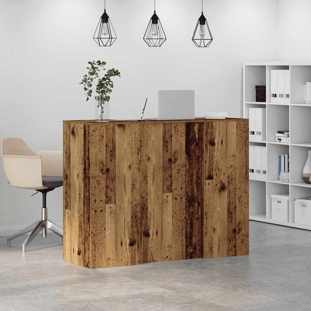 Γραφείο υποδοχής Παλιό Ξύλο 135x50x103,5 εκ. Επεξεργασμένο Ξύλο - Pakobazaar