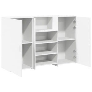 Γραφείο υποδοχής Λευκό 155x50x103,5 εκ. Επεξεργασμένο Ξύλο - Pakobazaar