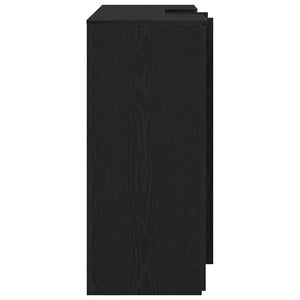 Γραφείο υποδοχής Μαύρο Δρυς 155x50x103,5 εκ. Επεξεργασμένο Ξύλο