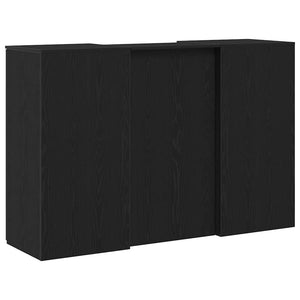 Γραφείο υποδοχής Μαύρο Δρυς 155x50x103,5 εκ. Επεξεργασμένο Ξύλο