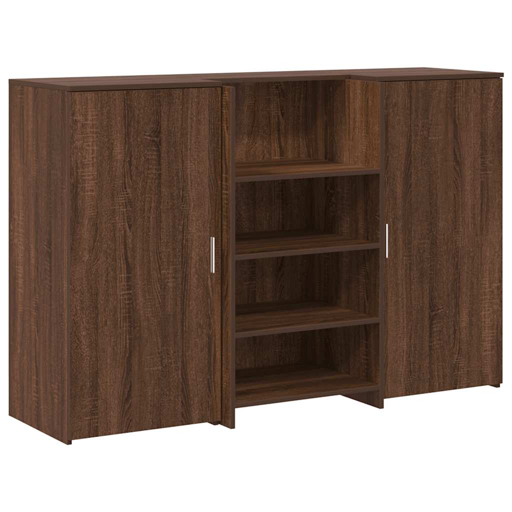 Γραφείο υποδοχής Καφέ Δρυς 155x50x103,5 εκ. Επεξεργασμένο Ξύλο