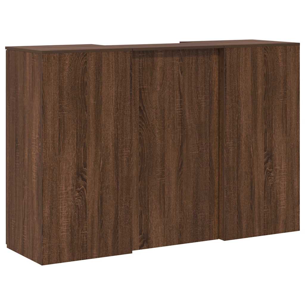 Γραφείο υποδοχής Καφέ Δρυς 155x50x103,5 εκ. Επεξεργασμένο Ξύλο