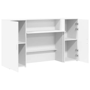 Γραφείο Υποδοχής Λευκό 180x50x103,5 εκ. από Τεχνητό Ξύλο - Pakobazaar