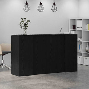 Γραφείο Υποδοχής Μαύρη Δρυς 180x50x103,5 εκ. από Τεχνητό Ξύλο - Pakobazaar