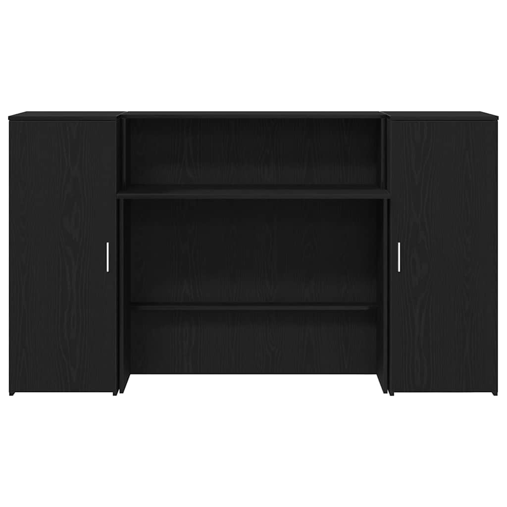 Γραφείο Υποδοχής Μαύρη Δρυς 180x50x103,5 εκ. από Τεχνητό Ξύλο - Pakobazaar
