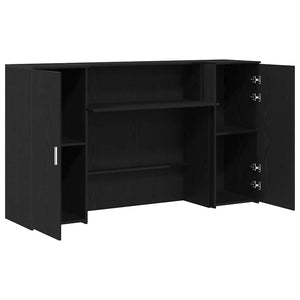 Γραφείο Υποδοχής Μαύρη Δρυς 180x50x103,5 εκ. από Τεχνητό Ξύλο - Pakobazaar