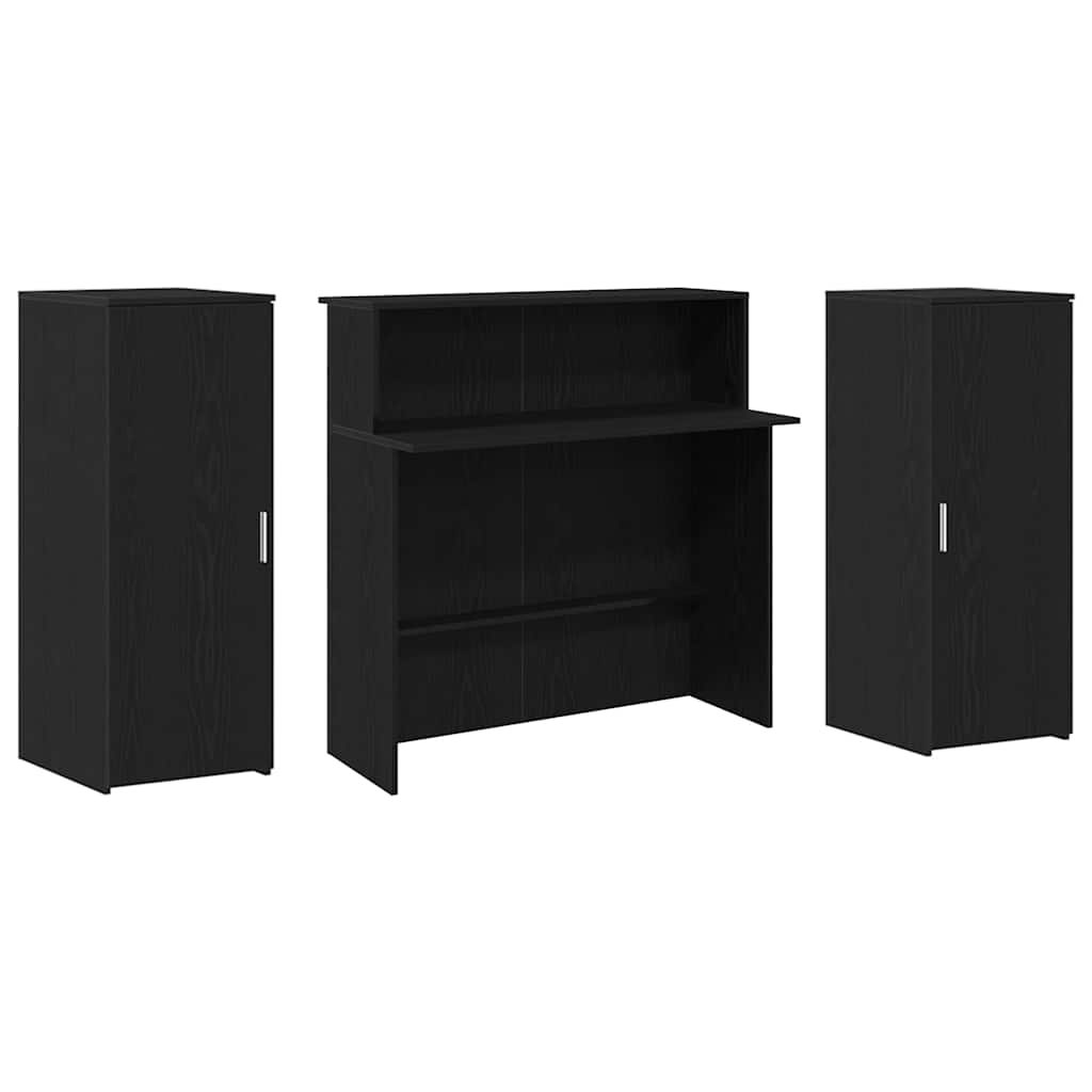 Γραφείο Υποδοχής Μαύρη Δρυς 180x50x103,5 εκ. από Τεχνητό Ξύλο - Pakobazaar