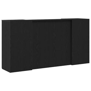 Γραφείο υποδοχής Μαύρο Δρυς 200x50x103,5 εκ. Επεξεργασμένο Ξύλο