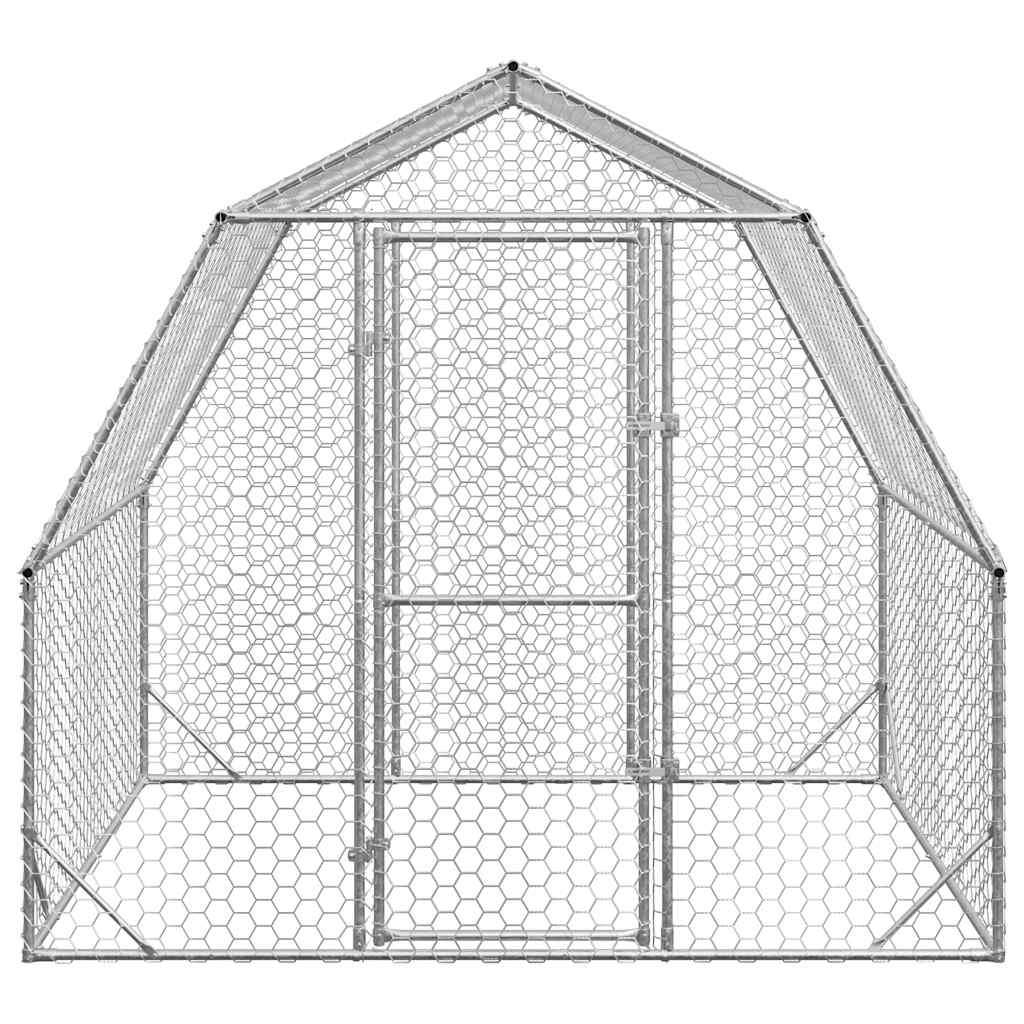 Chicken Run 2,5x2x2,25 m Γαλβανισμένος χάλυβας - Pakobazaar