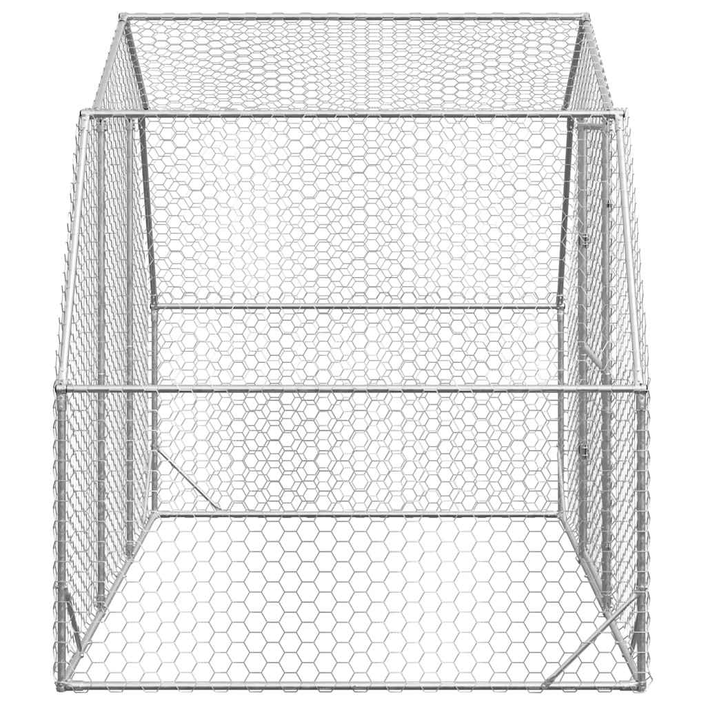 Chicken Run 2,5x2x2,25 m Γαλβανισμένος χάλυβας - Pakobazaar