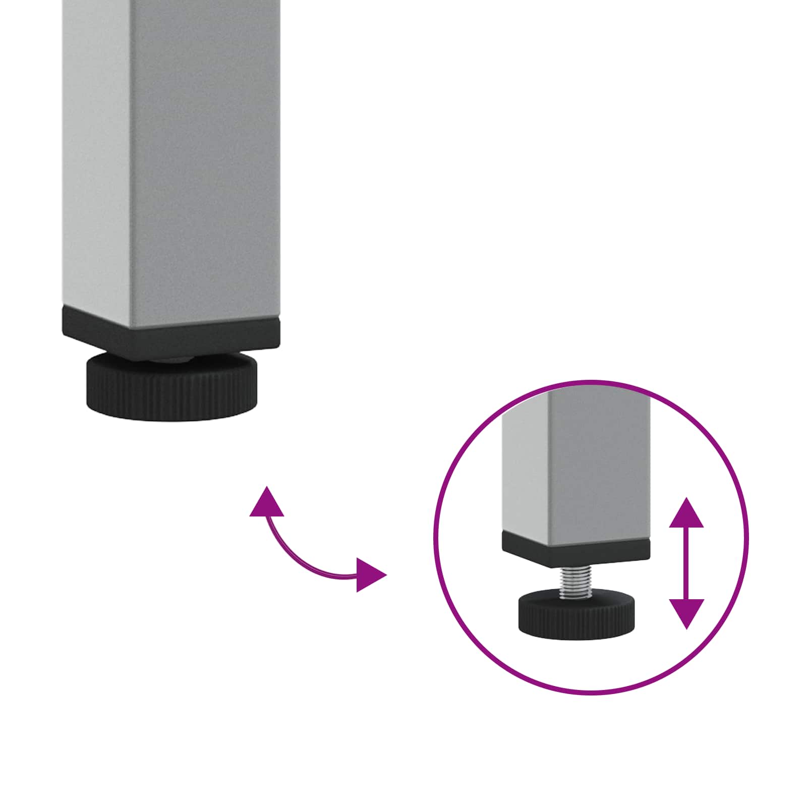 Πάγκος εργασίας με συρτάρι Μαύρο και Γκρι 50 x 55 x 85 εκ. - Pakobazaar