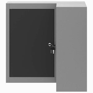 Ντουλάπα εργαλείων με ράφι Μαύρο και Γκρι 55 x 55 x 55 εκ - Pakobazaar