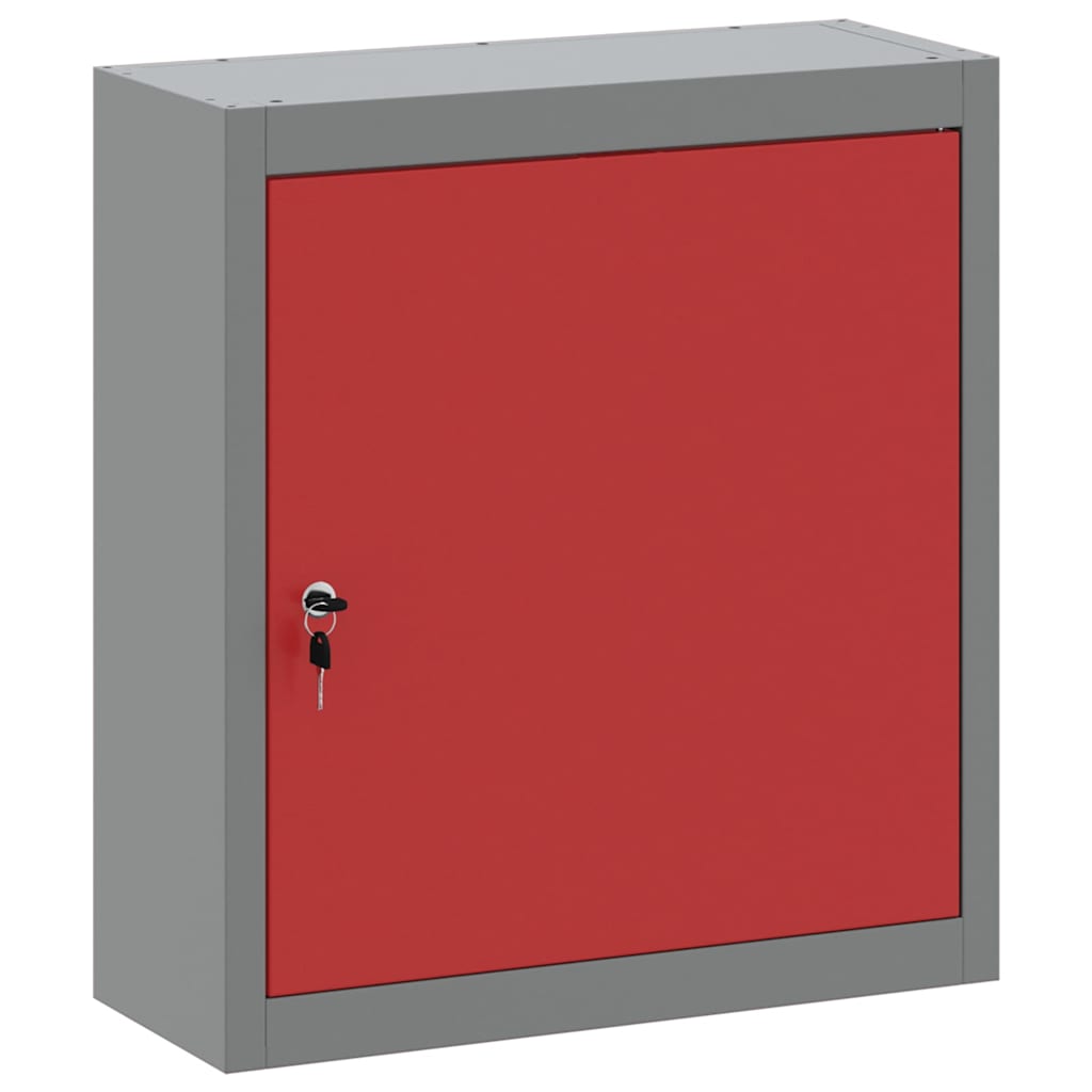 Ντουλάπα εργαλείων με ράφι Κόκκινο και Γκρι 50 x 20 x 55 εκ. - Pakobazaar