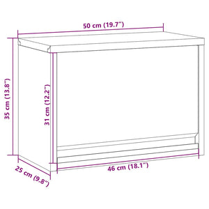 Ντουλάπα εργαλείων Μαύρο και Γκρι 50 x 25 x 35 εκ.