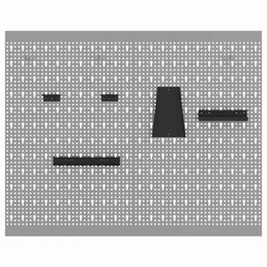 Πάνελ Τοίχου Εργαλείων 2 pcs Γκρι 100 x 1 x 80 εκ - Pakobazaar