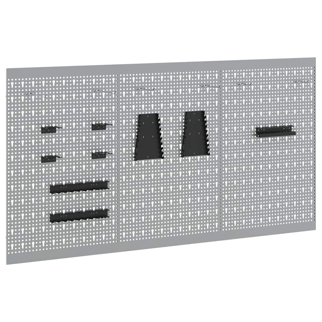 Πάνελ Τοίχου Εργαλείων 3 τμχ. Γκρι 150 x 1 x 80 εκ - Pakobazaar