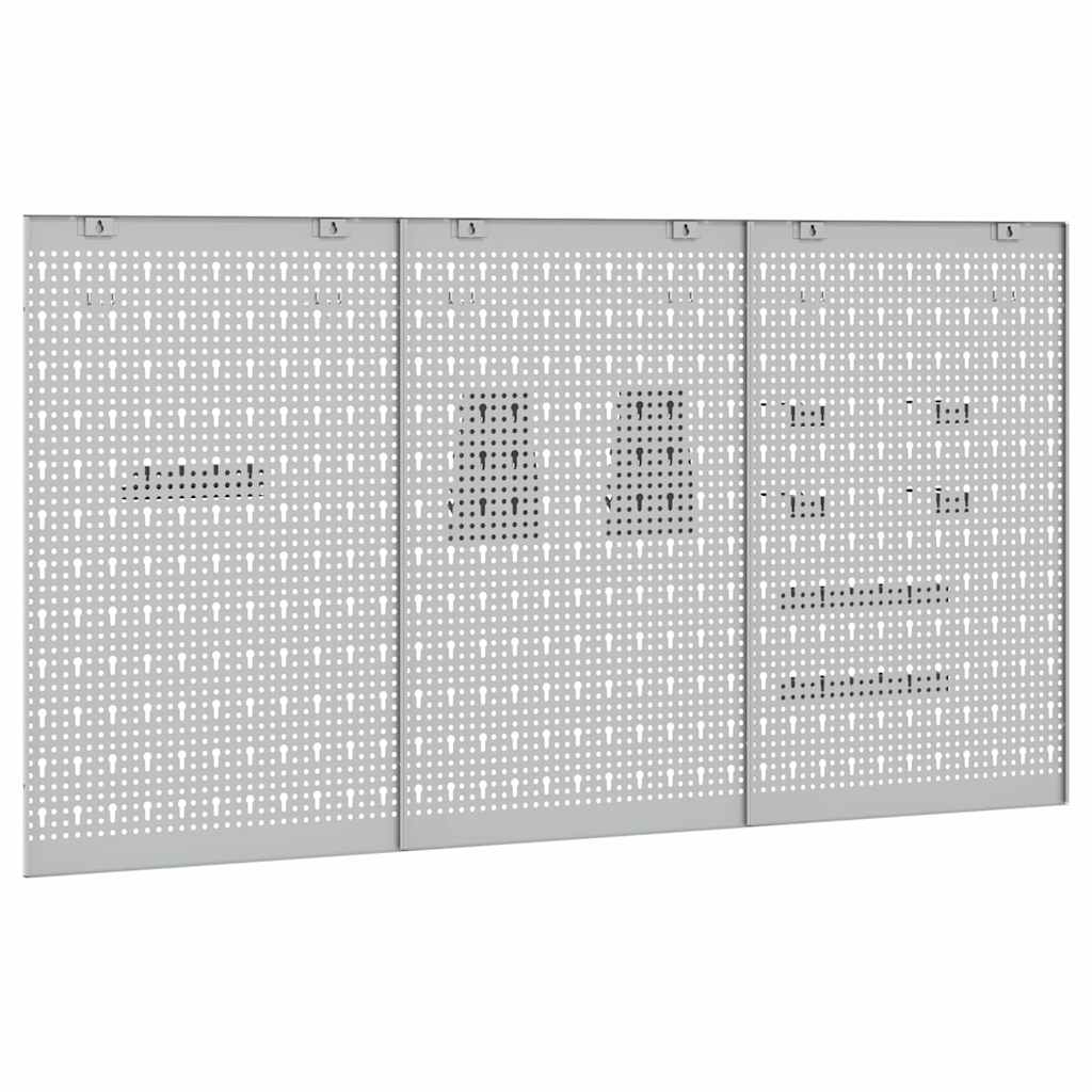 Πάνελ Τοίχου Εργαλείων 3 τμχ. Γκρι 150 x 1 x 80 εκ - Pakobazaar