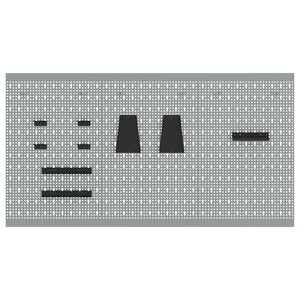 Πάνελ Τοίχου Εργαλείων 3 τμχ. Γκρι 150 x 1 x 80 εκ - Pakobazaar