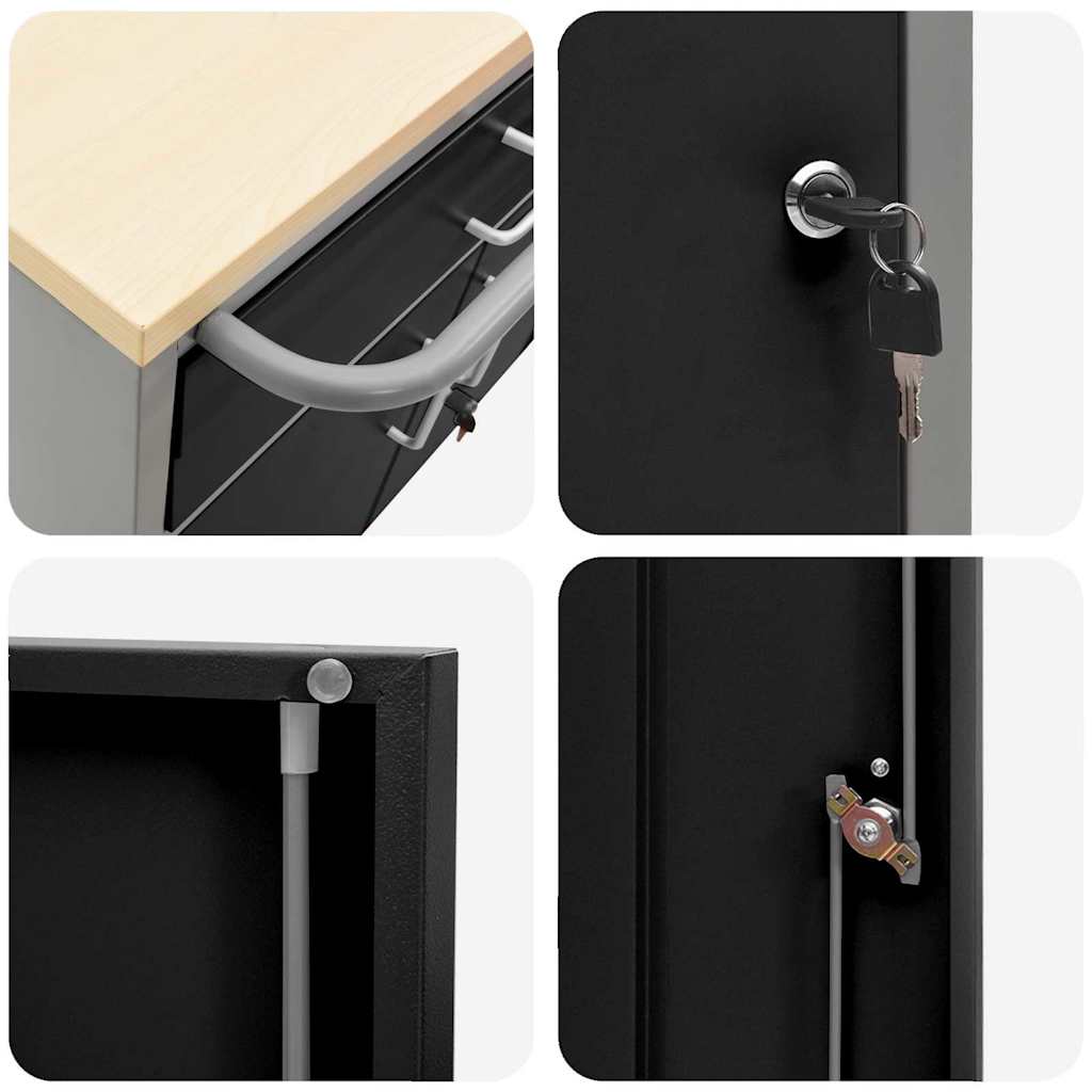 Πάγκος Εργαστηρίου με συρτάρι Μαύρο και Γκρι 75 x 45 x 85 εκ. - Pakobazaar