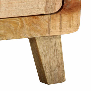 Κομοδίνο 2 τεμάχια 40x32x46 cm Στερεό ξύλο Rough Mango